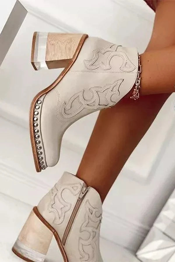 Bottines Western Léonie à Clous